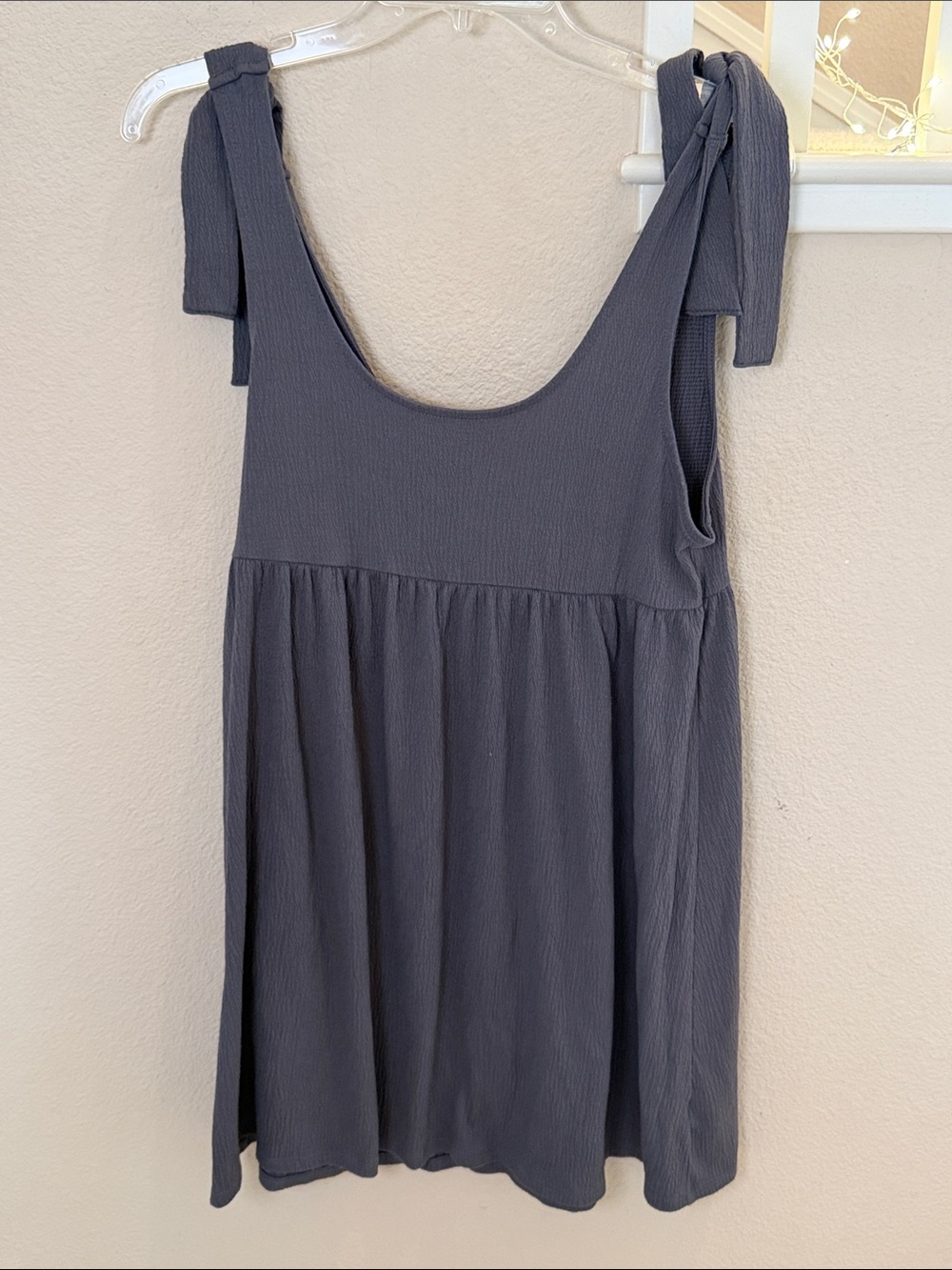 wild fable Charcoal Gray Tie-Shoulder Midi Dress